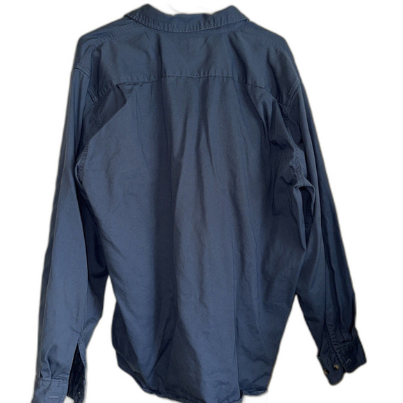 Wrangler Men's Long Sleeve Solid Twill Shirt XL Long Sleeve Button 100% Cotton - Picture 4 of 4